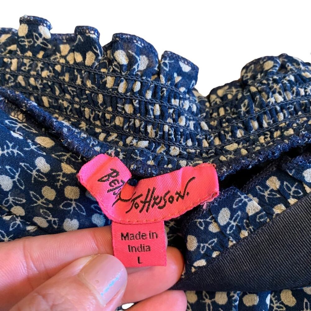 Betsey Johnson Womens blue mini flowers skirt size Large - Picture 4 of 4